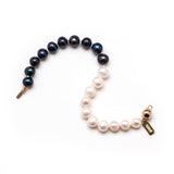 Yin Yang Black White Pearl Bracelet