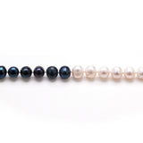 Yin Yang Black White Pearl Necklace