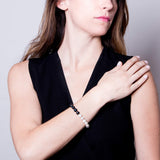 Yin Yang Black White Pearl Bracelet