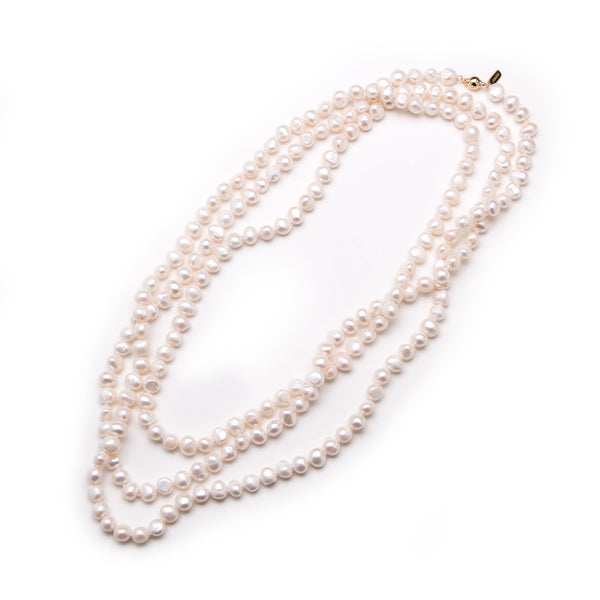 Opera-Length Baroque Pearl Necklace | ReBe New York