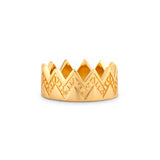 Empress Gold Crown Etched Ring