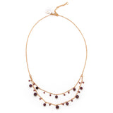 Garnet Thanka Tiered Necklace