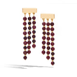 Thanka Garnet Drop Earrings