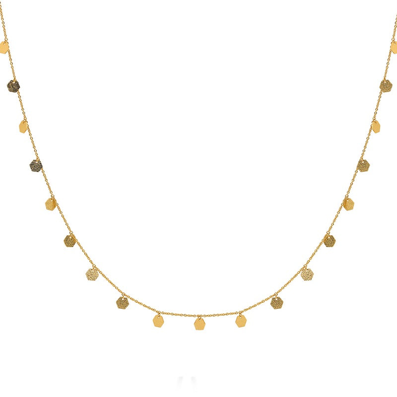 Geometric Charm Layering Necklace