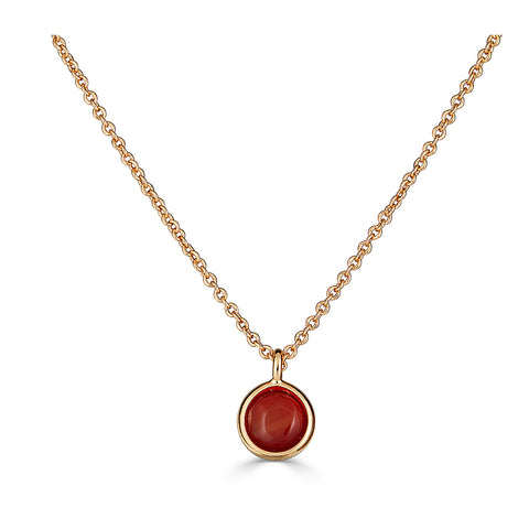 Red Onyx Dot Necklace