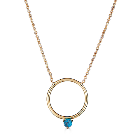 Turquoise Circle Necklace
