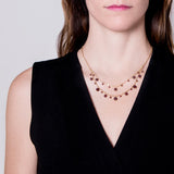 Garnet Thanka Tiered Necklace
