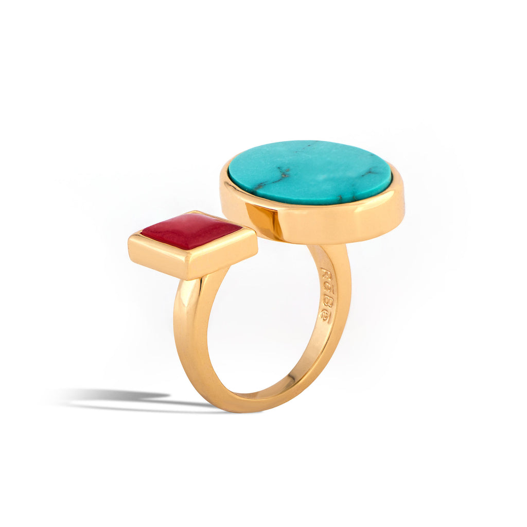 Cloud Mountain Turquoise Quartz Ring