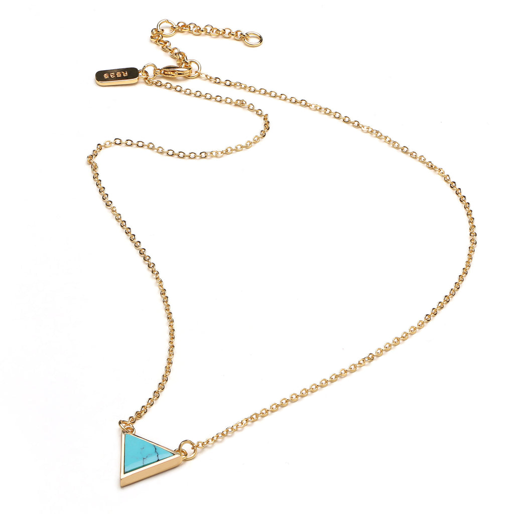 Cloud Mountain Turquoise Triangle Necklace