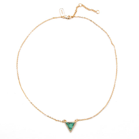 Cloud Mountain Turquoise Triangle Necklace