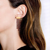 Thanka Garnet Drop Earrings