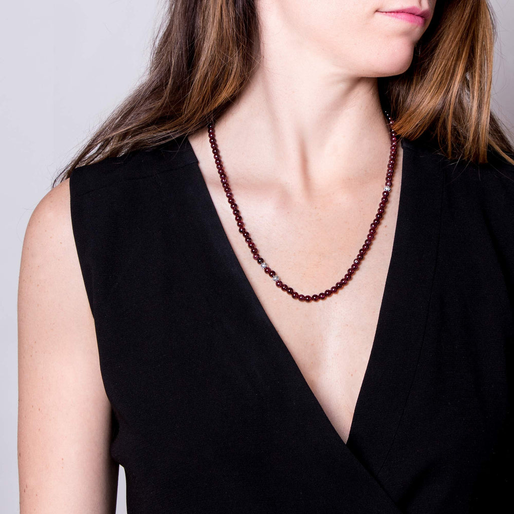 Garnet Leopard Animali Necklace