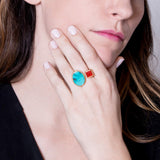 Cloud Mountain Turquoise Quartz Ring