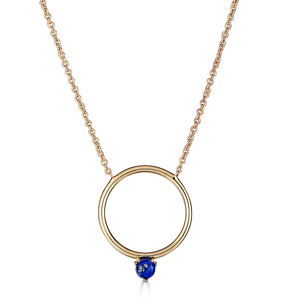 Lapis Circle Necklace