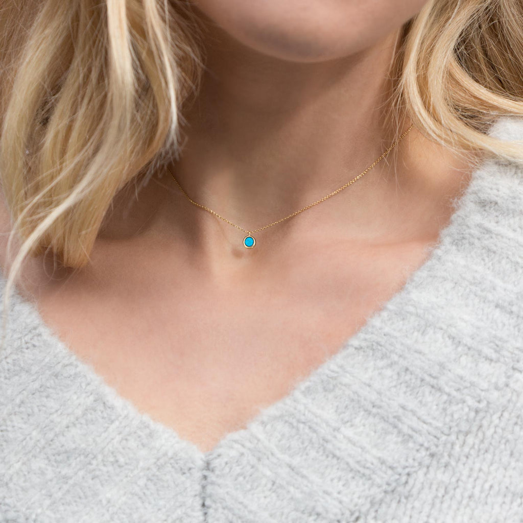 Turquoise Dot Necklace